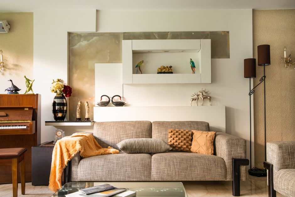 Gezellige woondecoratie met warme herfsttinten.